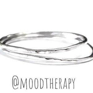 NWT Handcrafted set of two 925 SS stacking rings